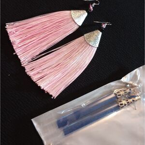 NWT in package dark blue colored fashion earrings